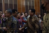Menteri Pertahanan RI Prabowo Subianto hadiri acara pelantikan Badan Pengurus Pusat HIPMI. (Dok. Tim Media Prabowo Subianto)
