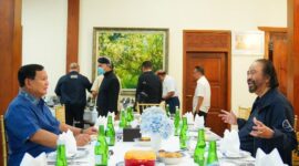 Ketua Umum Partai NasDem Surya Paloh dan Ketua Umum Partai Gerindra Prabowo Subianto. (Dok. Tim Media Prabowo Subianto)