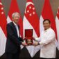 Menteri Pertahanan Prabowo Subianto menerima kunjungan kehormatan Senior Minister and Coordinationg Minister For National Security, Republic Of Singapore H.E. Mr. Teo Chee Hean. (Dok. Biro Humas Setjen Kemhan) 
